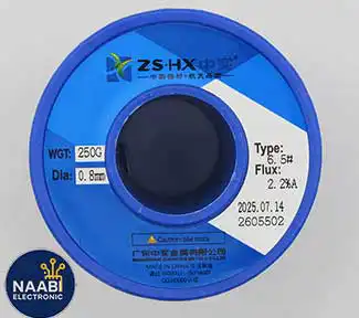 سیم لحیم سولدر وایر 250 گرم 0.8 میلی متر